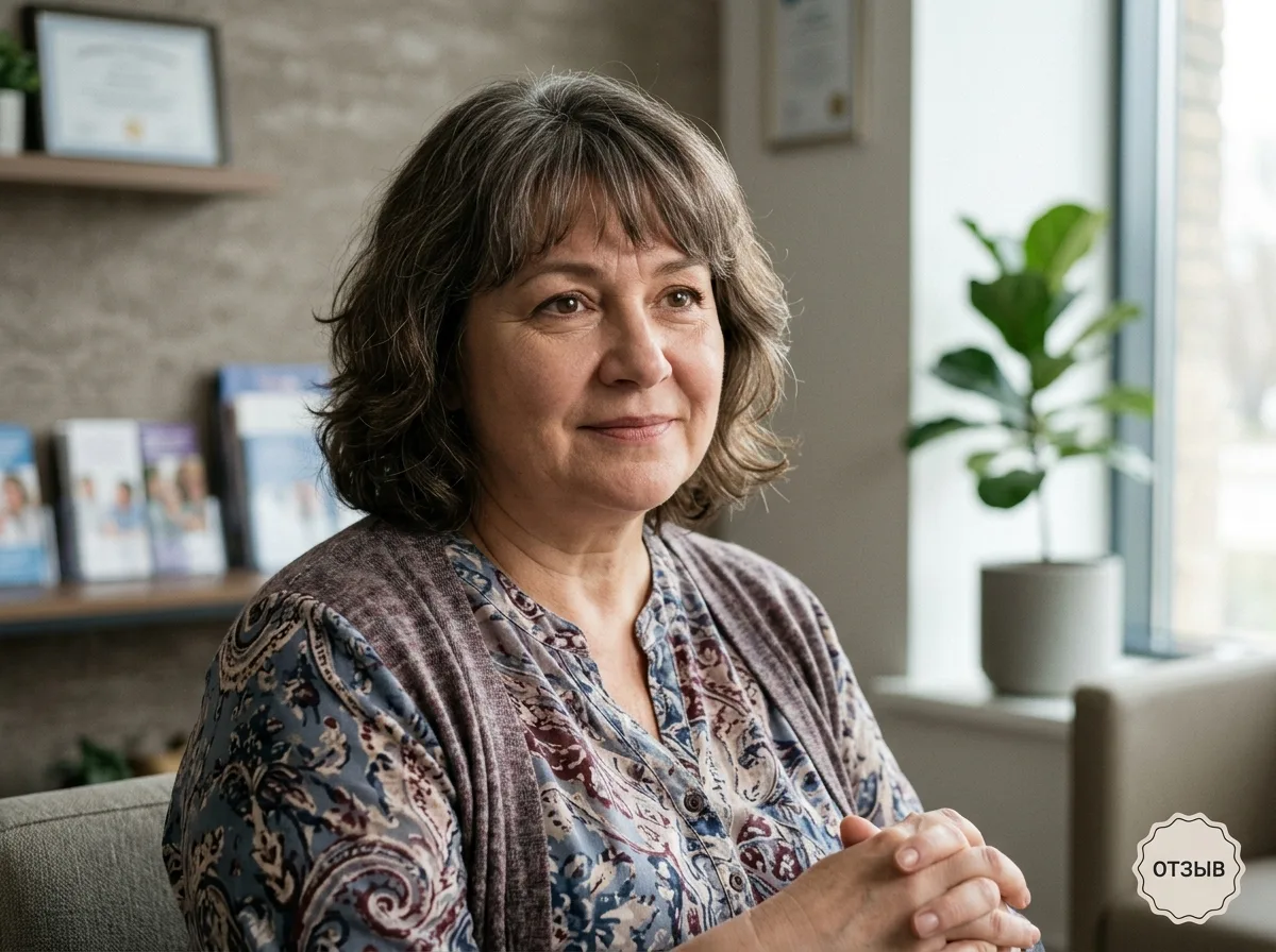 Аватар женщины 50 лет, родственница пациента, фото для отзыва на сайте наркологической клиники